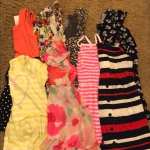 Lot of 8 size 4t girls summer dresses